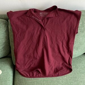 FIGS Maroon Rafaela Scrub Top